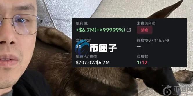 赵长鹏爱犬Meme币Broccoli部署者靠1枚BNB爆赚670万美元！社群：全是老鼠仓