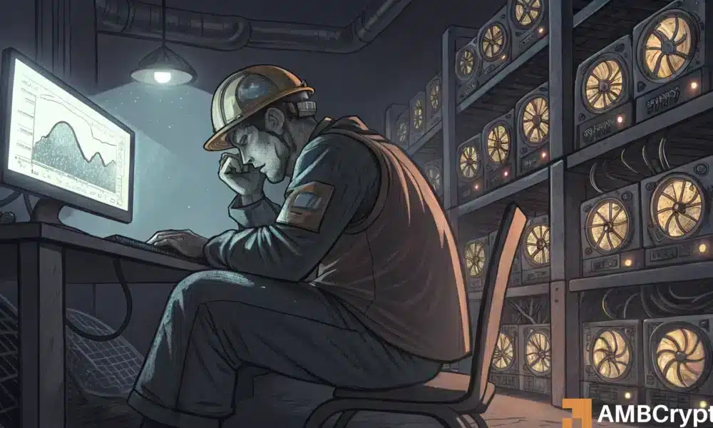 尽管BTC的价格很高，但比特币矿工的收入降低了 - 这就是为什么